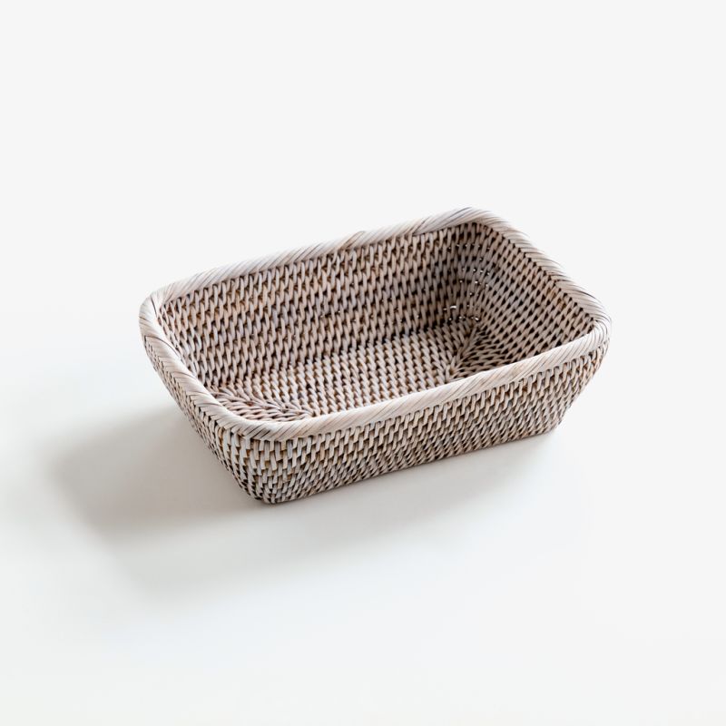 Kleiner Brotkorb Rattan Hell