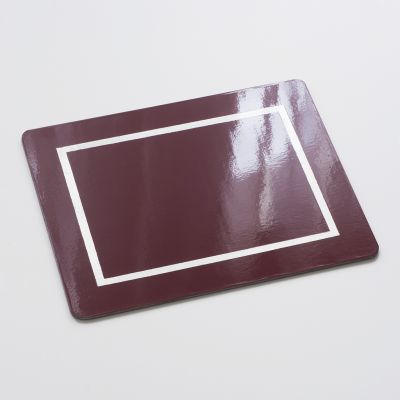 4 Tischsets 45 x 35 cm Bordeaux/Silver