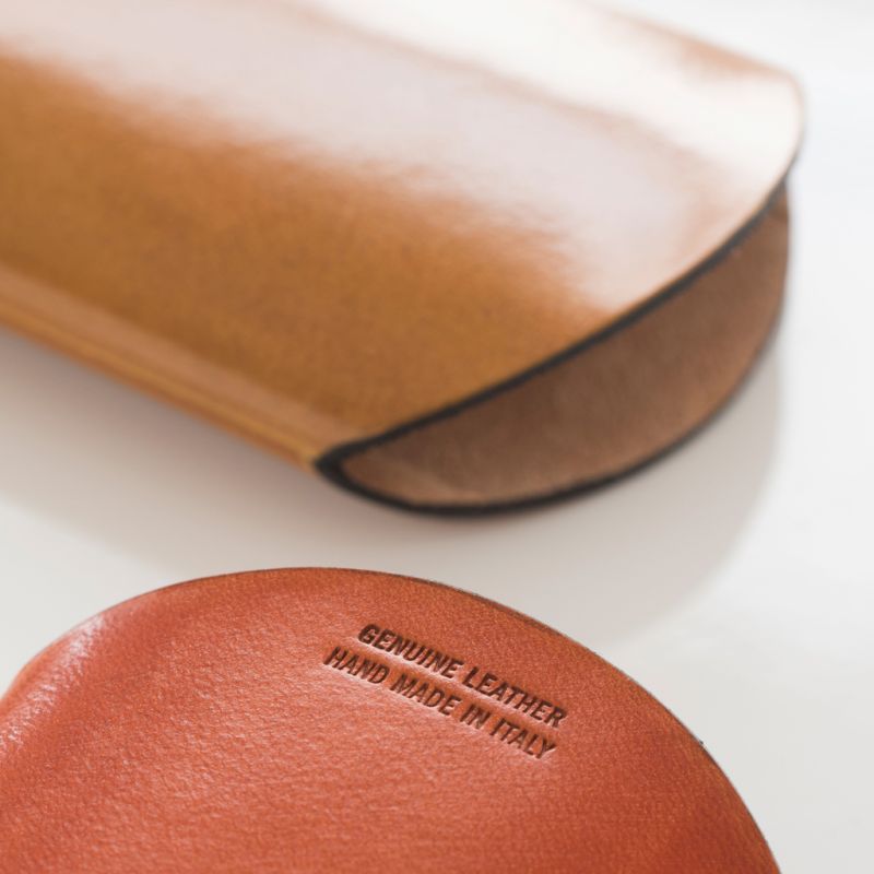CAF Brillenetui Leder Cognac groß - 2