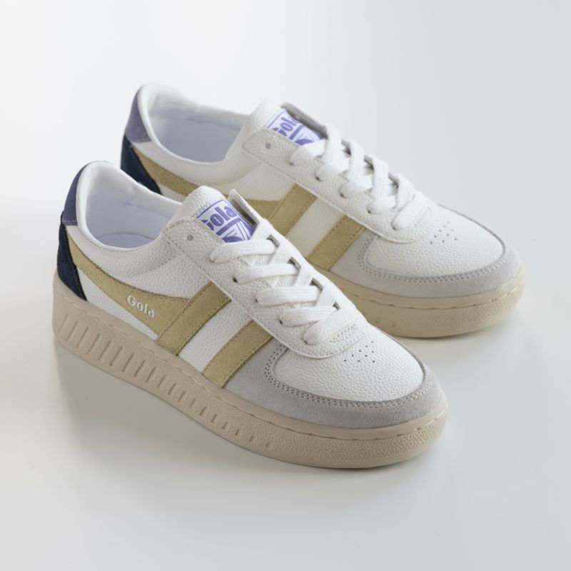 Gola Grandslam Trident Damen White/Lemon/Lavender Gr. 38 - 2
