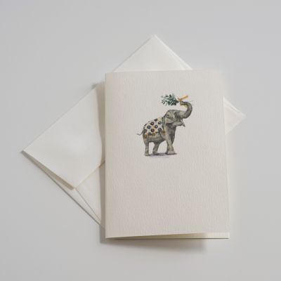 Bestickte Glückwunschkarten Elefant