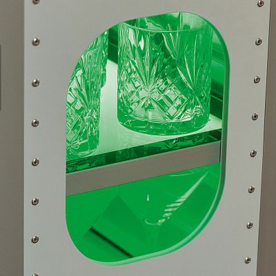 Lufthansa Cocktail Trolley mit Kühlfach und Beleuchtung - 2