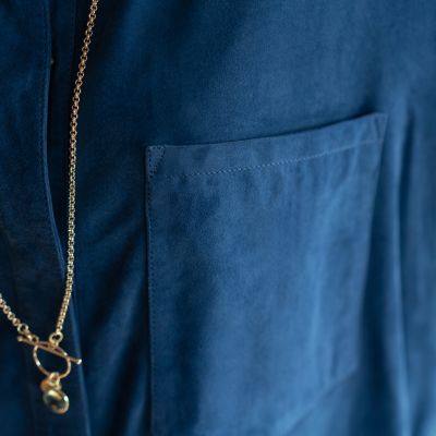 Depeche Wildlederkleid Blau Gr. 38 - 2