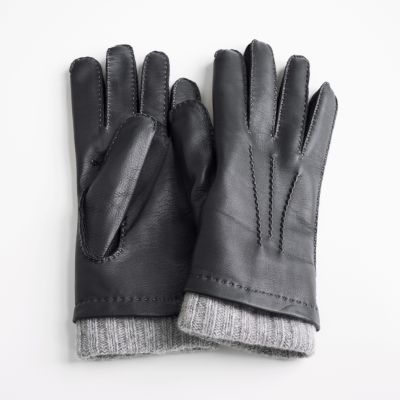 Herrenhandschuhe aus Hirschleder mit Stulpe - 2
