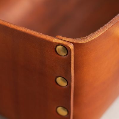 Werkzeug- und Schuhputztasche aus Leder - 5