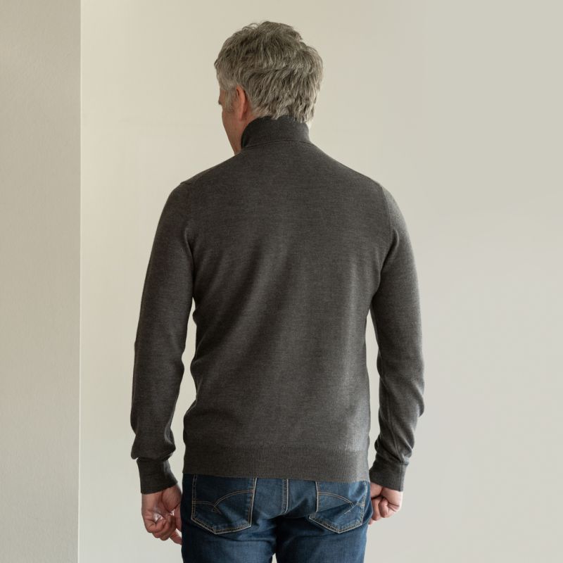 Gran Sasso Rollkragenpullover Anthrazit Gr. 48 - 2