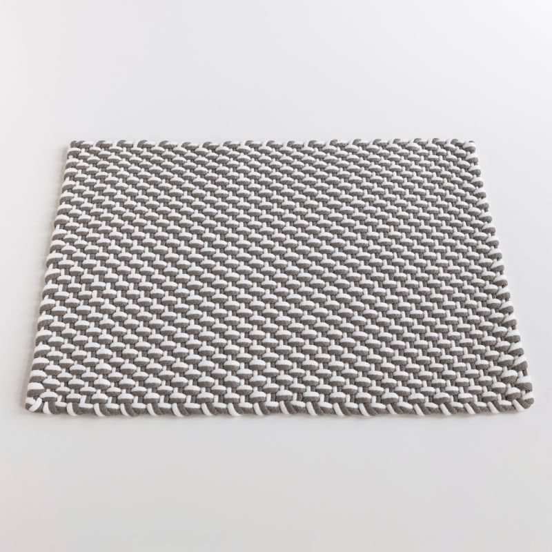 Badematte aus recyceltem PET Grey/White