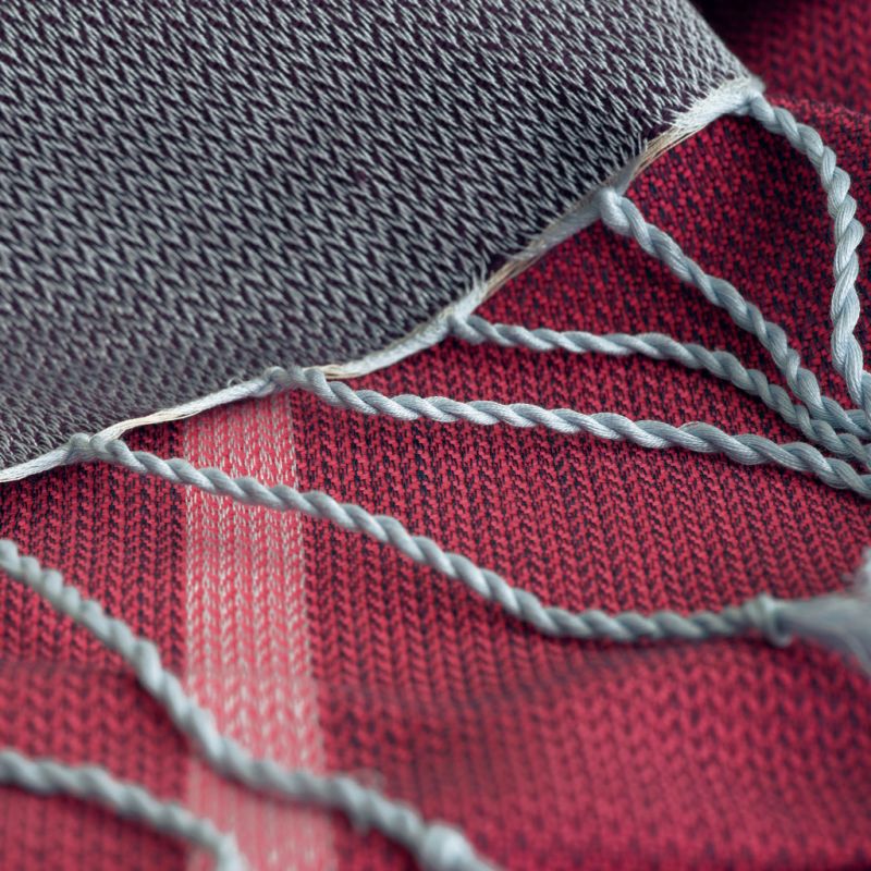 Nsija Stola handgewebt Rosa-Rot-Lila - 2